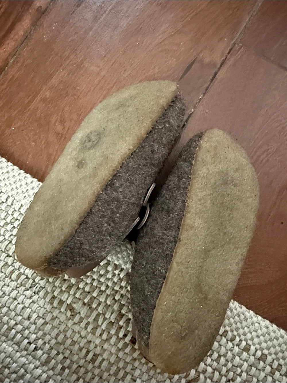 Kids Brown Wool Felt Muled